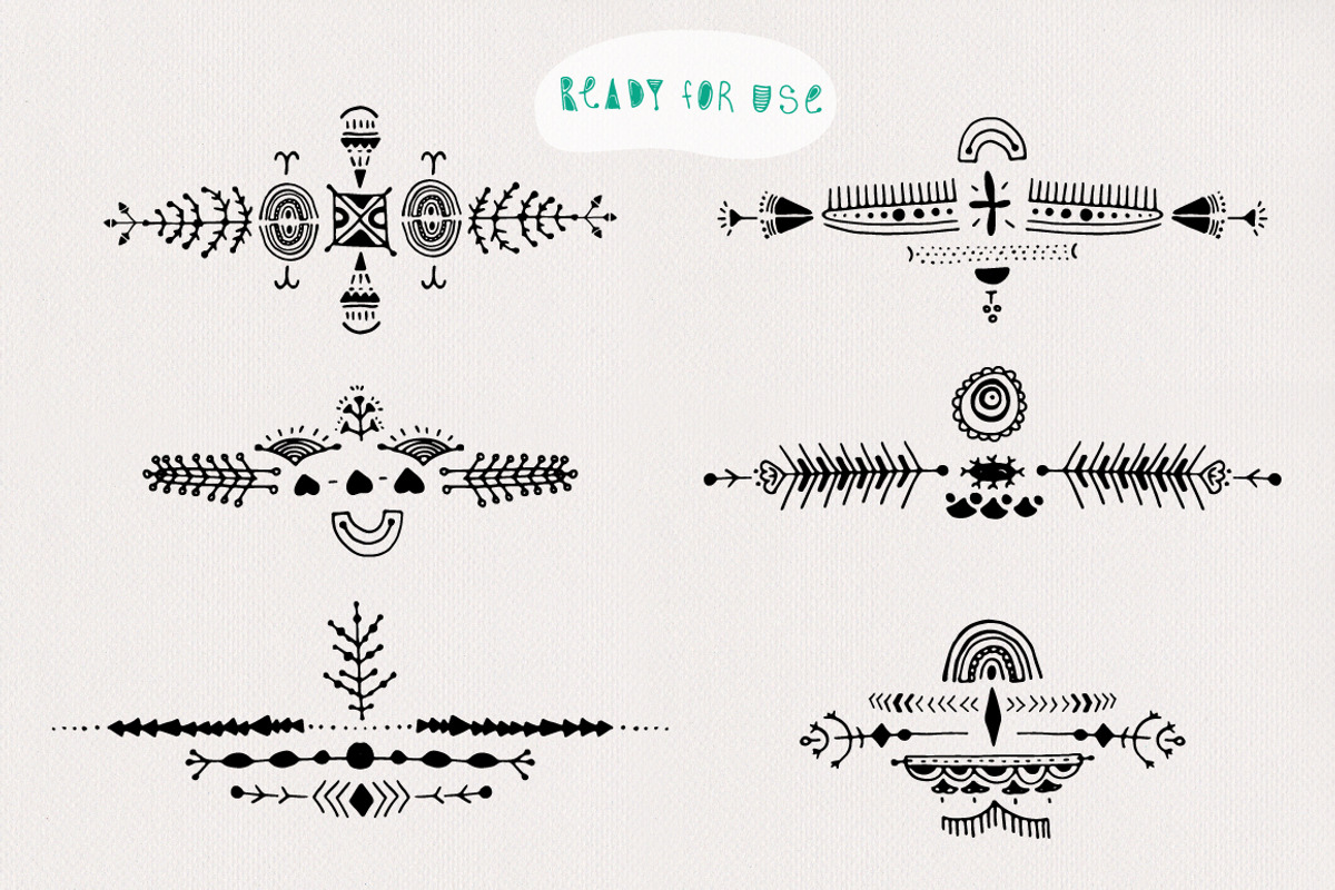 80 Hand Drawn Tribal Elements, an Object Graphic by Julia Lair (Photo 4 of 4)