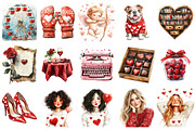 Valentines Sweetheart Clipart, an Illustration by OK Design (Thumbnail 3 of 6)