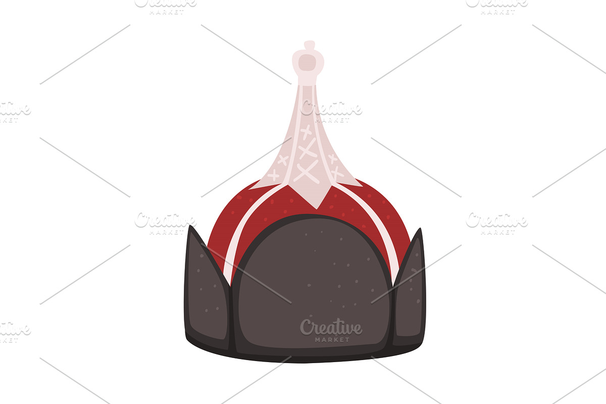 Mongolian Traditional Headdress, an Object Illustration by TopVectors