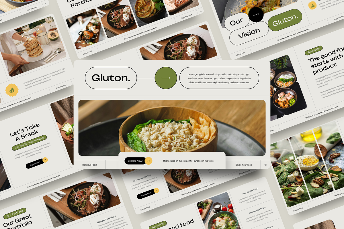 Food Keynote Template, a Presentation Template by YossyOneStd (Photo 1 of 6)