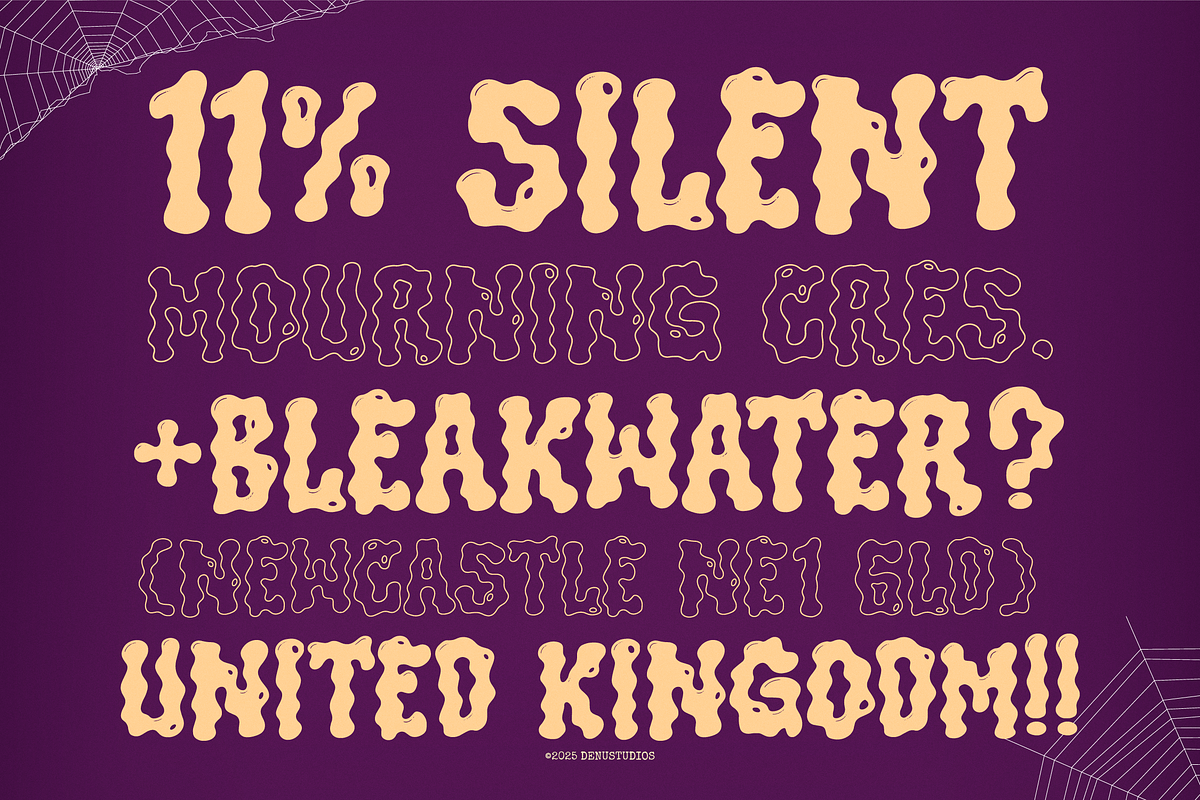 Ooze Gloom | Display Horror Font, a Handwritten Font by Denustudios (Photo 5 of 12)