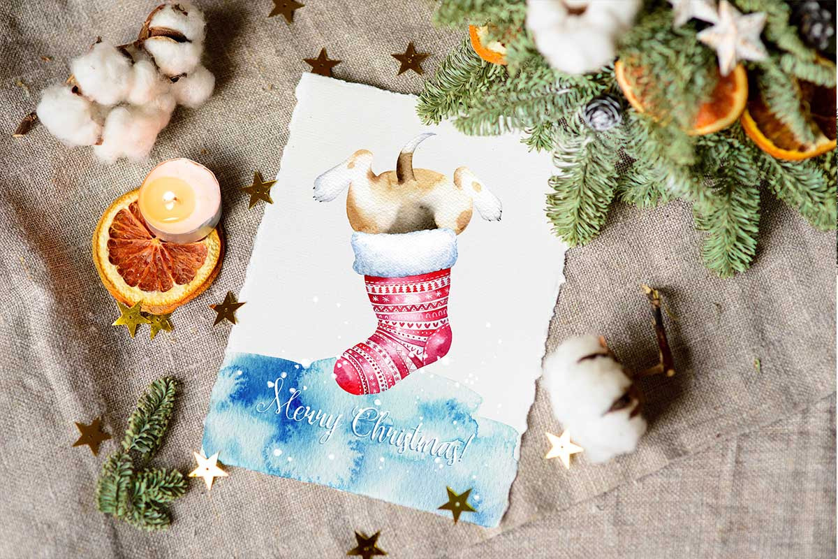 Christmas dogs Clipart, Holiday pets, an Animal Illustration by SimpleWishesArt (Photo 4 of 7)