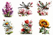 Whimsical Spring flowers clipart, an Illustration by Designworld (Thumbnail 4 of 8)
