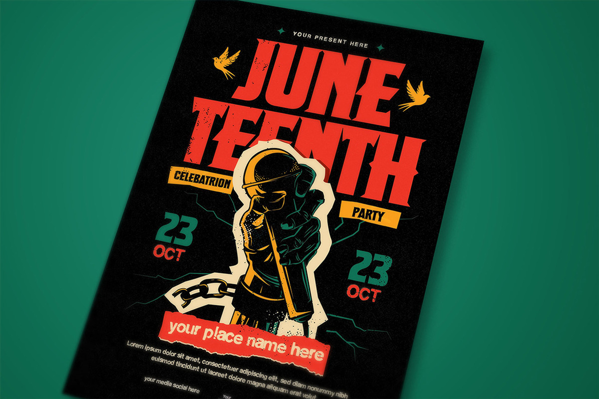 Juneteenth National Independence Day, a Flyer Template by megarez (Photo 3 of 3)