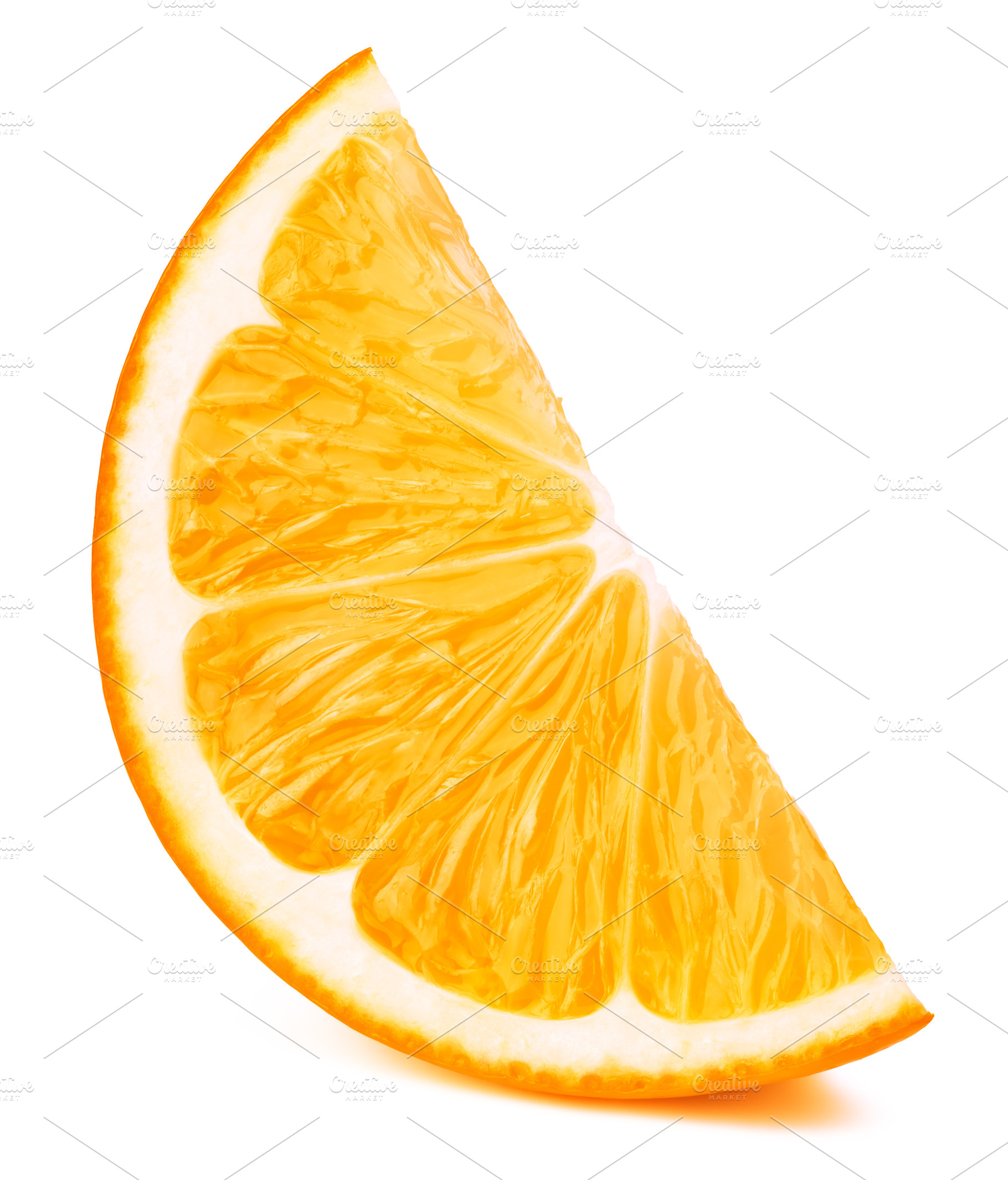 Orange fruit slice isolated featuring orange, slice, and isolated, a Food & Drink Photo by vmenshov