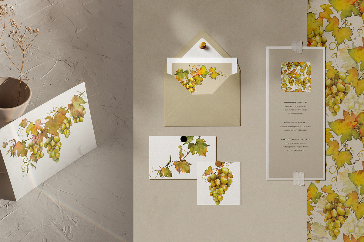 Watercolor Grapes Clipart Set, a Food Illustration by Jeanna Draw (Photo 12 of 12)