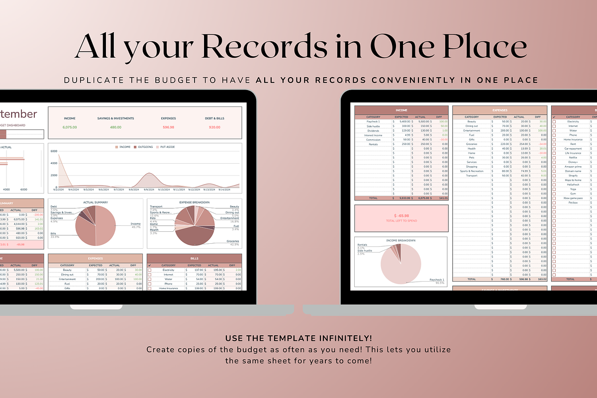Simple Biweekly Budget - Neutral, a Templates & Theme by The Creative Plans co (Photo 8 of 10)