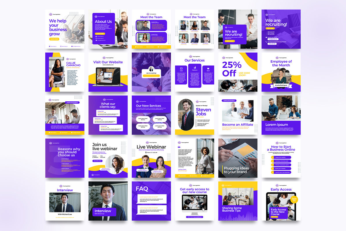 Social Media Kit | Posts and Banners, a Social Media Template by Studio B | Canva Template (Photo 6 of 10)