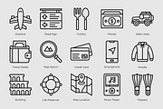 Travel Outline Icons, an Outline Icon by Tekuni (Thumbnail 5 of 6)