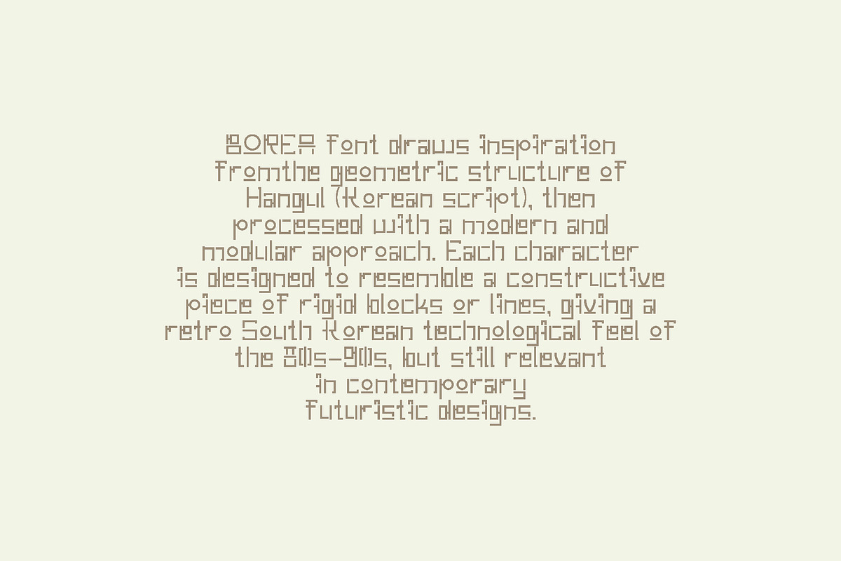 BOREA - Korean Style Typeface, a Sans Serif Font by Boril Std (Photo 2 of 12)