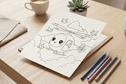 80 Plane Coloring Pages for Kids, a Transportation Illustration by ikarifq shop (Thumbnail 5 of 5)
