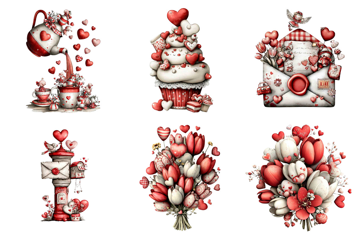 Valentine's Clipart, an Illustration by Design Market (Photo 4 of 5)