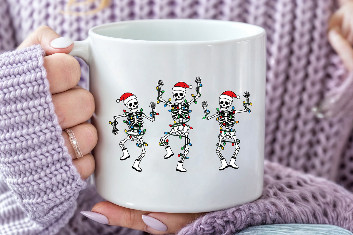 Christmas Dancing Skeleton Png, an Illustration by Craft Nest (Photo 4 of 6)