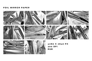 Foil Mirror Paper Textures