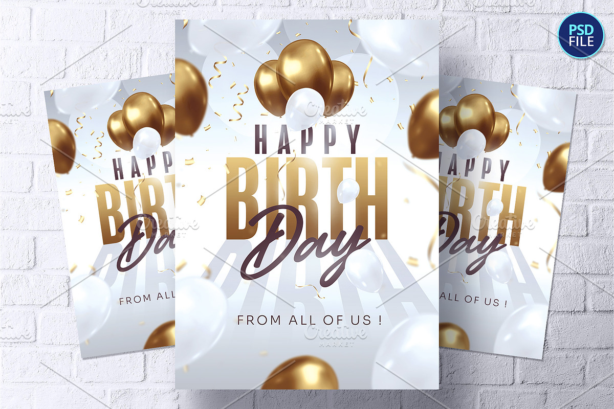 Birthday Flyer Template, a Print Template by Rome B Creation