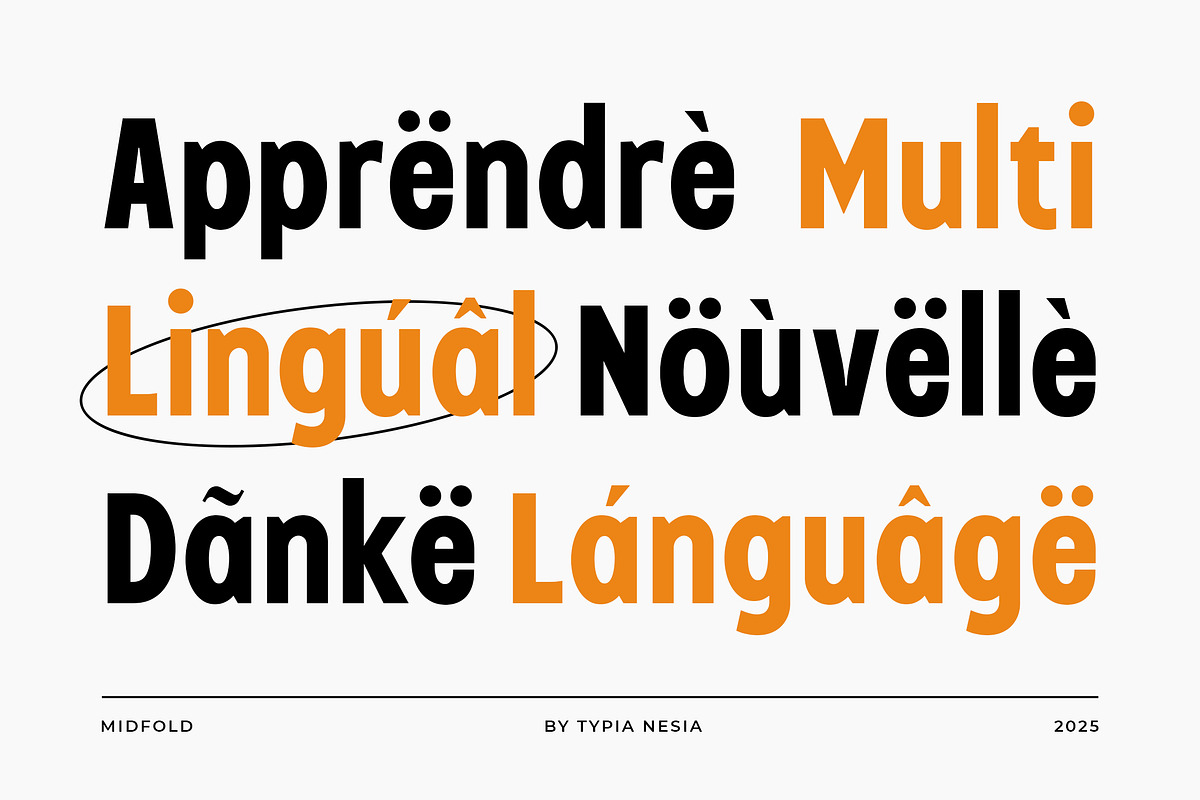 Midfold - Sans Serif Display, a Sans Serif Font by Typia Nesia (Photo 3 of 12)