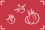 TOMATO LINE ART SET (24 elements), a Food Illustration by Bonfloret Studio (Thumbnail 9 of 9)