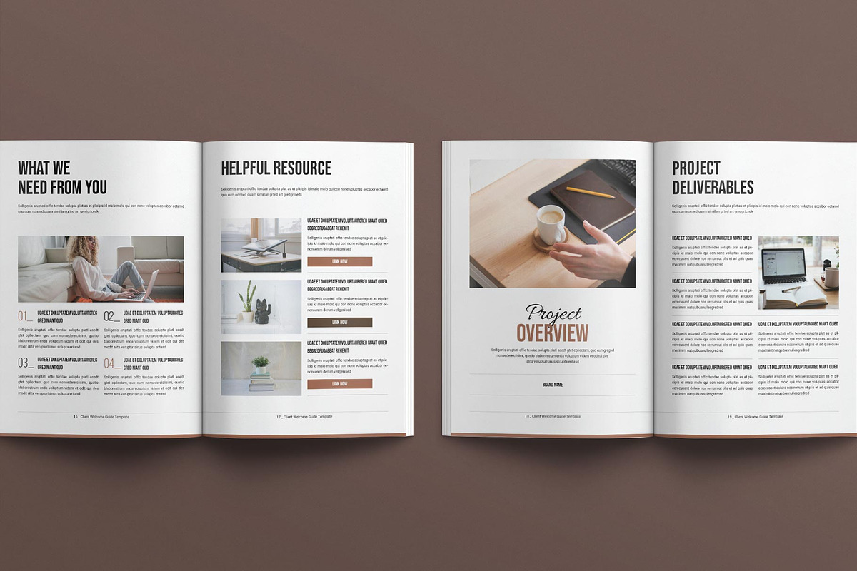 Client Welcome Guide Template, a Magazine Template by E-Type