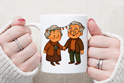 Whimsical Christmas Grandma Clipart, an Illustration by Sublimation Artist (Thumbnail 5 of 6)