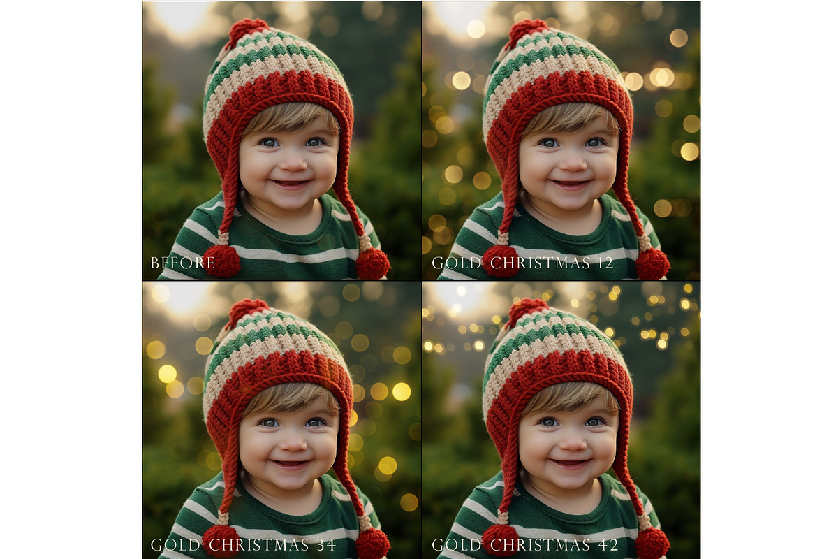 Gold Christmas Bokeh Overlays, an Object Graphic by Paper Farms (Photo 4 of 7)