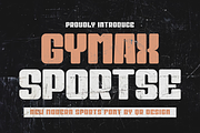 Gymax Sportse, a Sans Serif Font by QR Design Studio (Thumbnail 1 of 7)