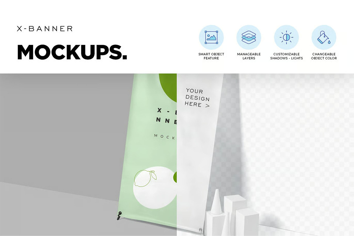 High-Quality X Standee Mockup PSD, an Advertising Mockup by megostudi0 (Photo 6 of 6)
