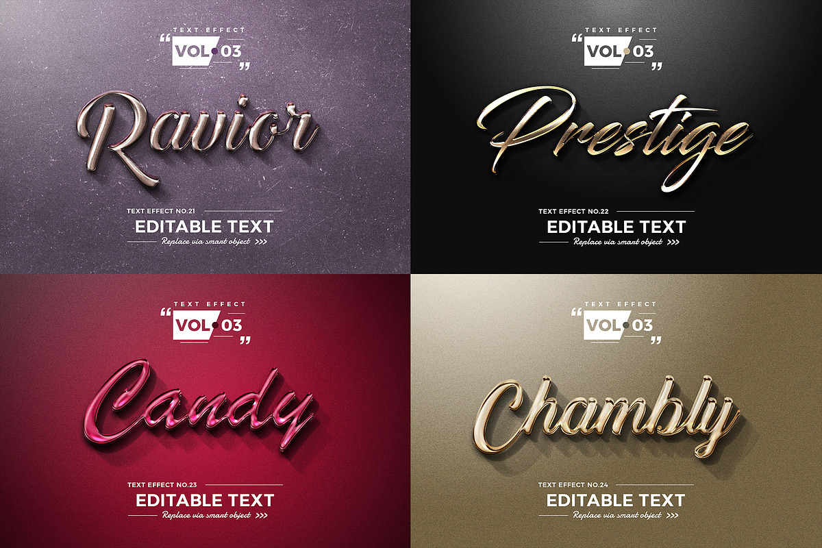 Photoshop Text Effects Volume 3, a Layer Style Add-On by Marvel (Photo 2 of 10)