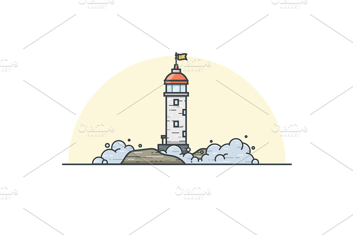 Lighthouse, an Illustration by I-RO