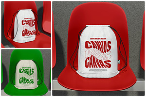Drawstring Bag Mockup, a Household Mockup by Unerispace