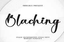 Blaching | Script Font