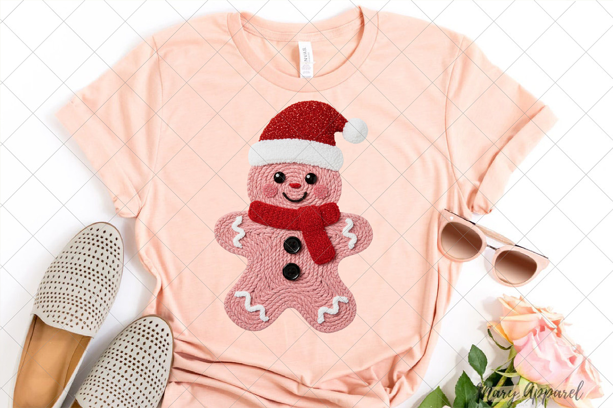 Faux Yarn Christmas Gingerbread Man, an Illustration by SinaCreation (Photo 4 of 7)