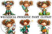 Whimsical Patriotic Fairy Clipart, an Illustration by OK Design (Thumbnail 2 of 6)