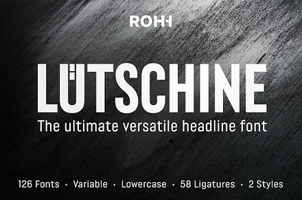 Lütschine Font Mega Family, a Sans Serif Font by ROHH Type