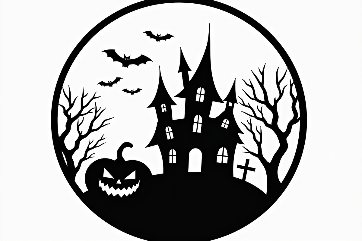 Haunted Halloween Silhouette bundle, an Illustration by BIPLOB EXPERT (Photo 3 of 9)