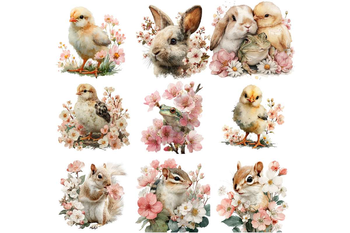 Watercolor Spring Clipart, an Illustration by DreamArtGraphic (Photo 3 of 4)