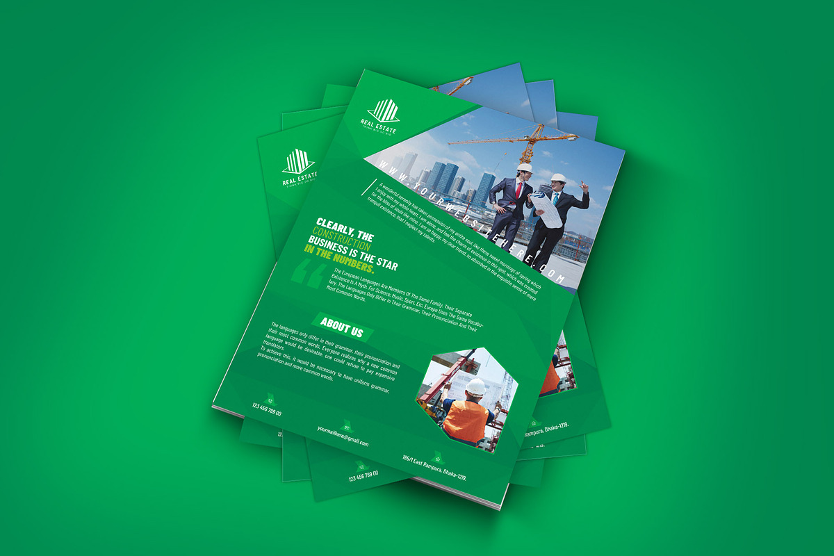 Construction Flyer Template, a Flyer Template by MRI STUDIO (Photo 4 of 5)