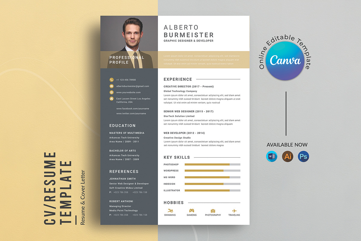 Resume Canva, a Resume Template by DesignDevisers (Photo 1 of 10)