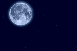 Moon and stars, a Photo by WorldOfPhotos