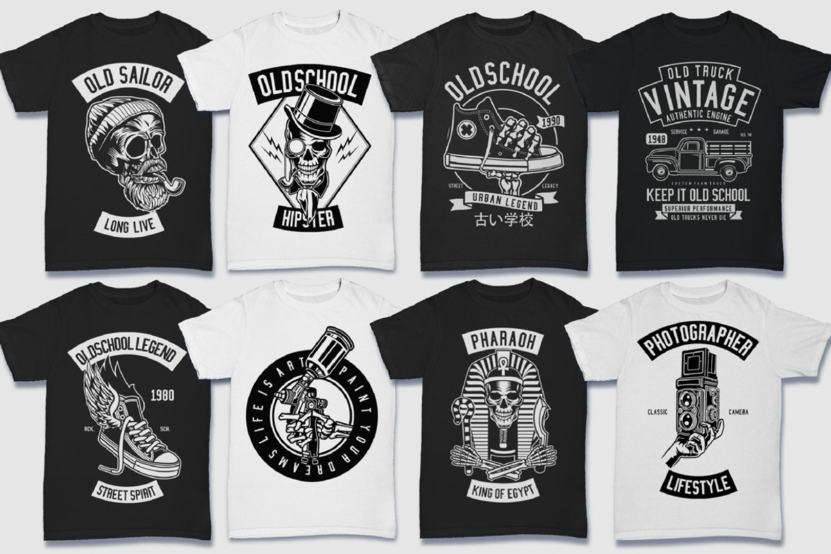 200 Vector Tshirt Designs ( B/W ), an Education Illustration by roach_graphic (Photo 17 of 27)