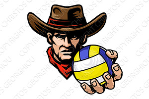 Cowboy Volleyball Ball Sports Team