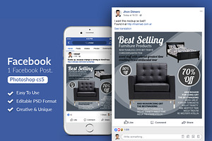 Furniture Product Shop Facebook Post