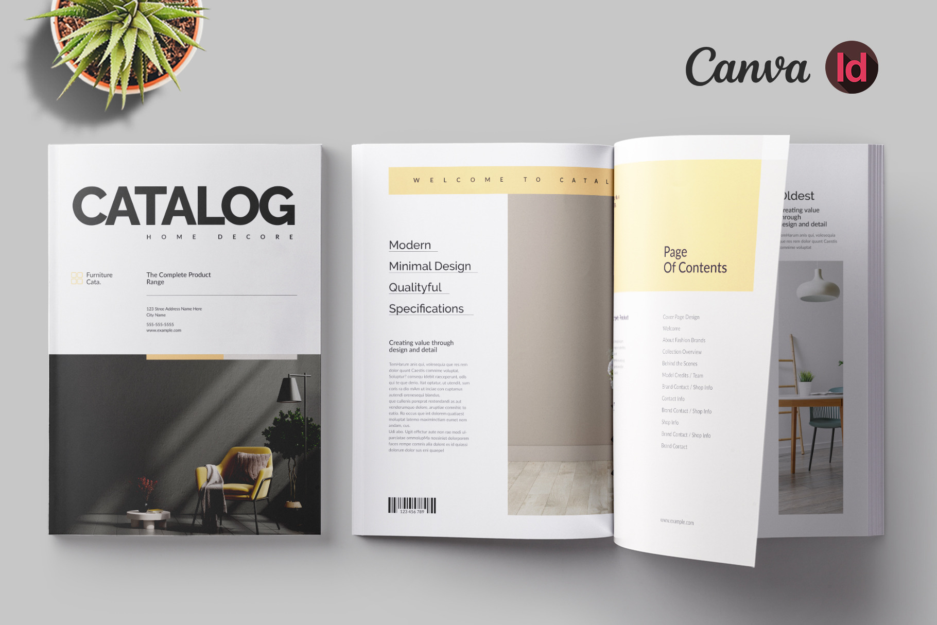 Product Catalog Canva Templates, a Brochure Template by Pixelpick