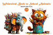 Whimsical Back to School Animals, a Seasonal Illustration by Designworld (Thumbnail 1 of 10)