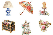Watercolor Grandmillennial ClipArt, an Illustration by Designking (Thumbnail 3 of 5)