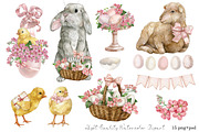 Watercolor spring easter clipart, a Seasonal Illustration by yana.fefelova (Thumbnail 2 of 5)