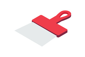 Scraper icon plastic shovel tool, an Illustration by SiberianArt