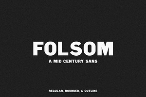 Folsom | A Mid Century Sans, a Sans Serif Font by Jen Wagner Co