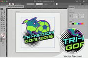 Soccer Crest 2026 Neon Badge EPS Set, an Object Graphic by NH graphic (Thumbnail 4 of 5)
