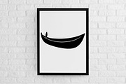 Canoe Silhouette SVG #2, a Transportation Illustration by newminddesign (Thumbnail 2 of 5)