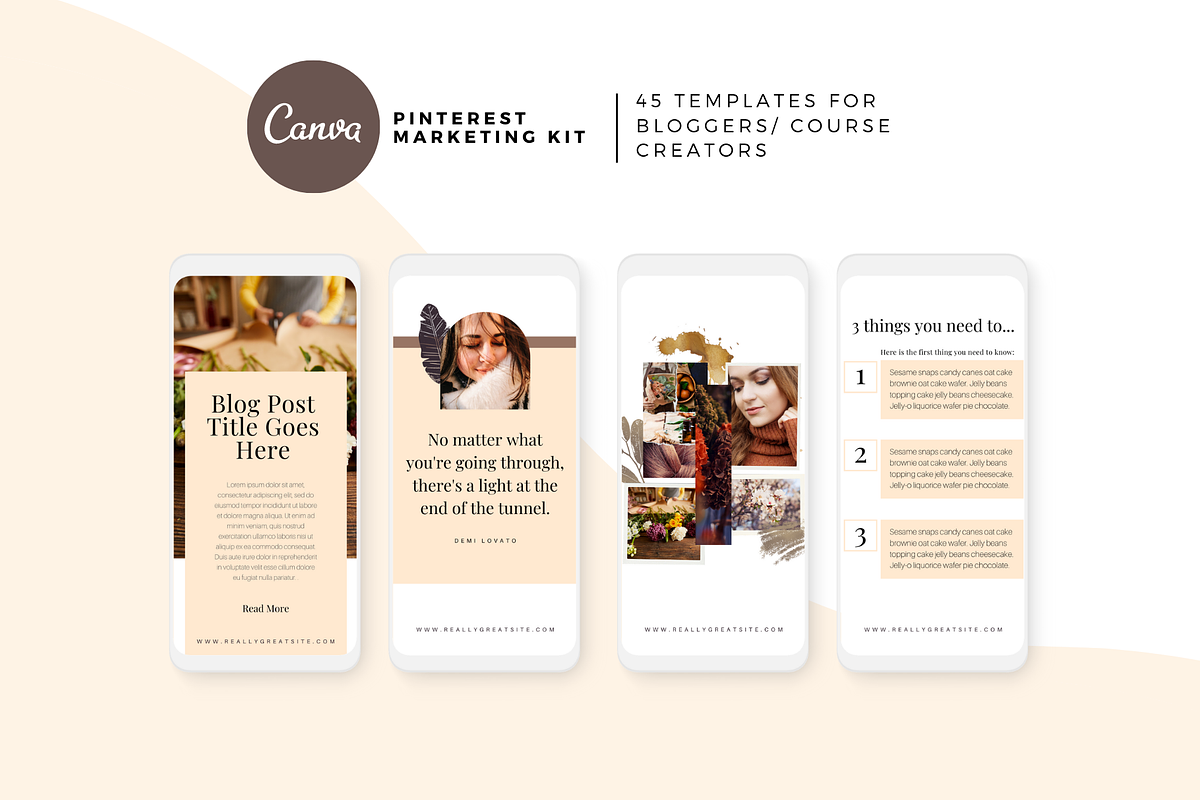 Allure Pinterest Marketing Kit Canva, a Marketing Template by The Blog Creative (Photo 3 of 10)